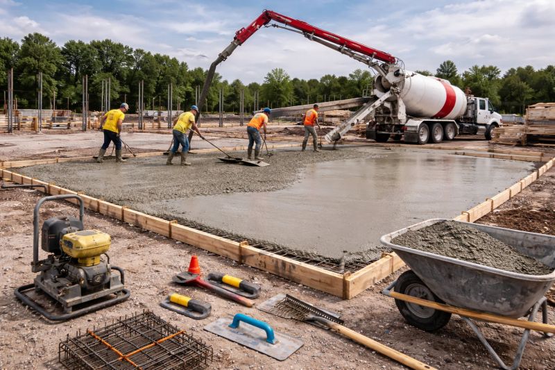 Commercial Slab Installation in West Des Moines, IA